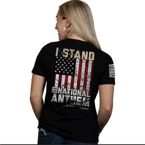 Nine Line Women's “I Stand” Relaxed Fit V-Neck Shirt